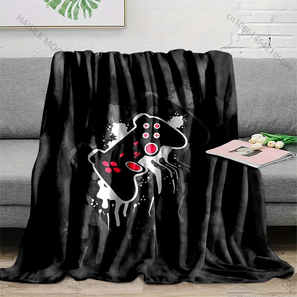 1PC Game controller on black background Blanket Suitable for Home Bedroom Sofa Travel Camping Blanket Various Sizes for Gifts