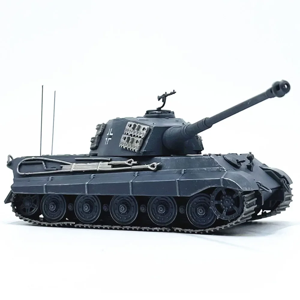 1: 72 Scale German Tiger King TankGerman Grey Coating  Alloy And Plastic  Tank Model  Military Toys Gift Collectible  Gift