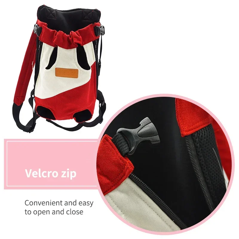 Double Shoulder Breathable Travelling Portable Out Chest Four Feet Backpack Dog Bag Cat Bag