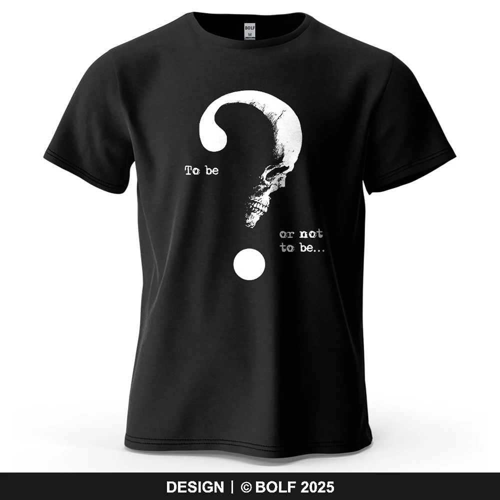 To Be or Not To Be Printed Men's T-Shirt 100% Cotton Oversized Dark Art Graphic Tees for Women Tops Tees Streetwear