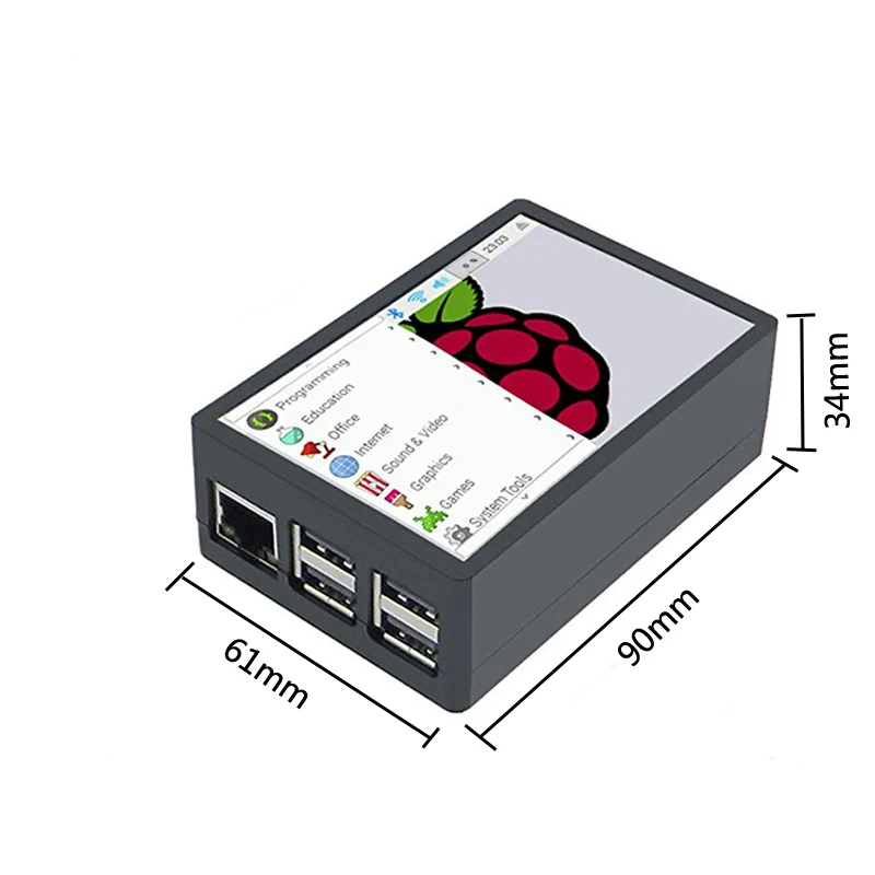 100%New For Raspberry Pi 4th Generation Type B 3.5-inch screen housing + HD display 3B/3B + touch screen LCD