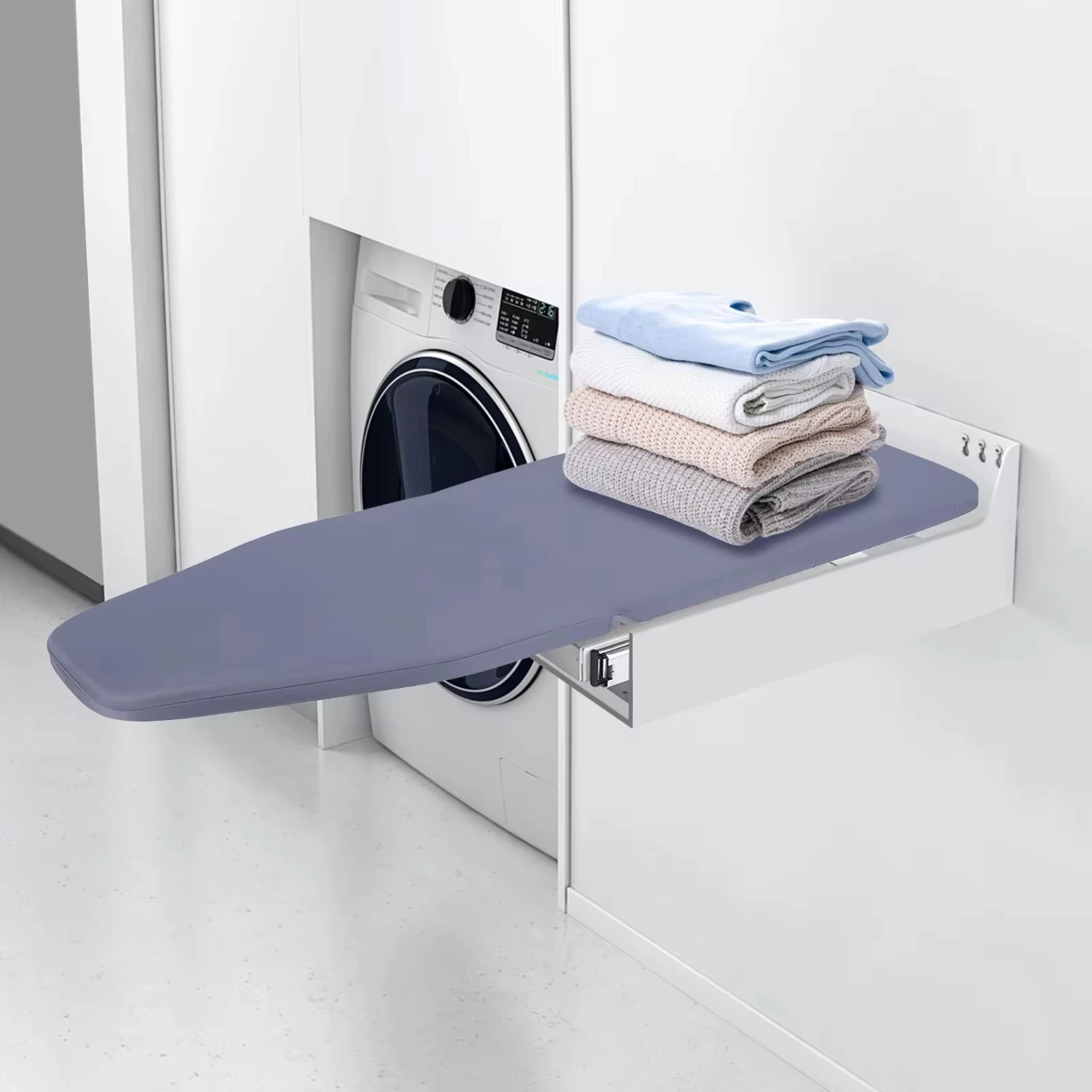 Ironing Board Rack Household Cloakroom Damping Wardrobe Cabinet Folding Drawer Telescopic Hidden Pull Out Folding Stow Away