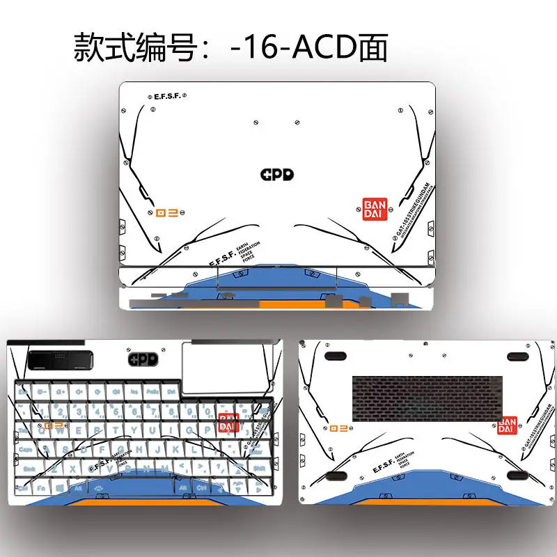 �y�Z�[�����z�v���J�b�g 1xTop+1xPalmrest+1xBottom+Side �X�L���X�e�b�J�[�J�o�[�ی�t�B���� GPD MicroPC 2 7�C���` Gen 1�p