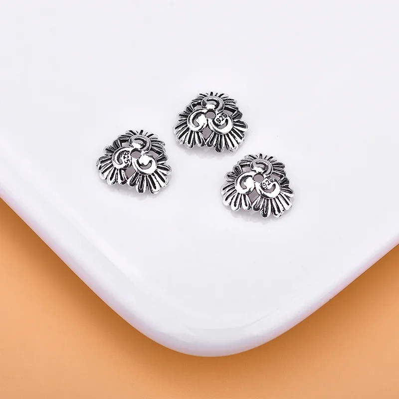 5 sztuk 925 Sterling Silver 2 kwiaty 3 kwiaty oddzielone koraliki oddzielone osłonka na doniczkę Vintage ręcznie tkane biżuteria DIY akcesoria — zdjęcie 4