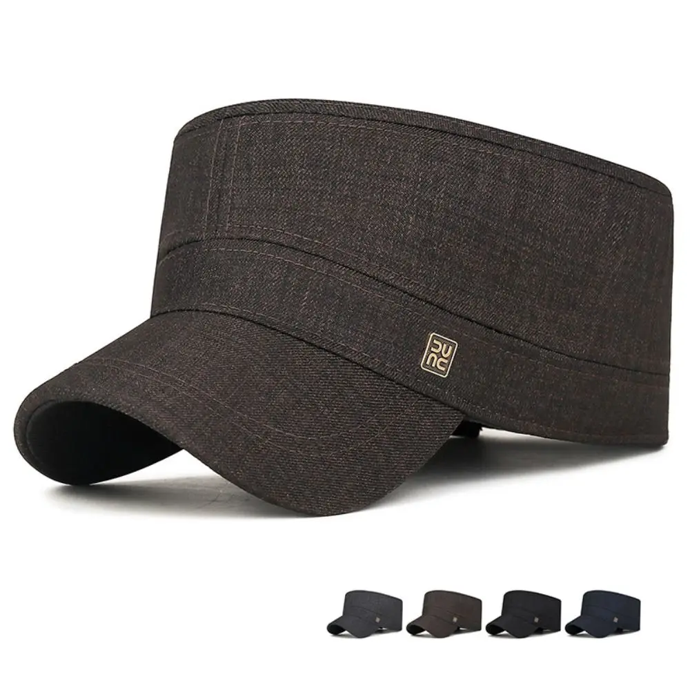 

New Cotton Flat Hat Simple UV Protection Sun Cap Snapback Cap Men