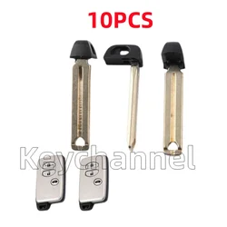 Keychannel-Hoja de llave de coche de emergencia, 10 piezas, inserción remota inteligente, Keylessgo Blade TOY48 TOY40 HY22, Toyota Lexus Remote