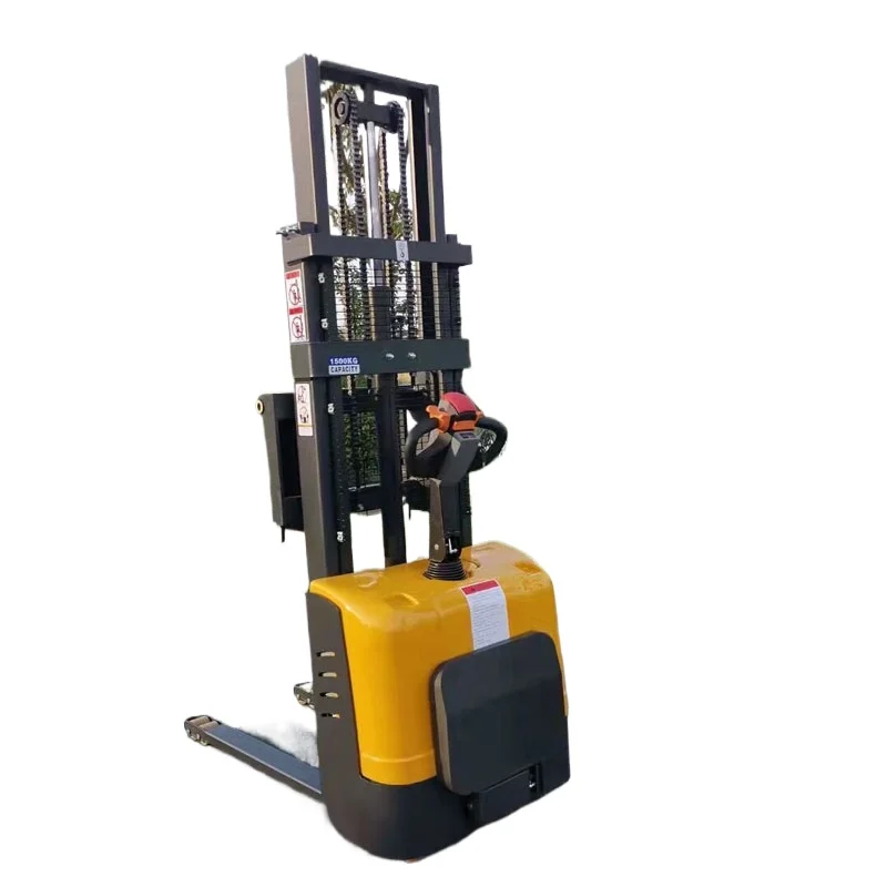 5m lifting semi electric stackers pallet stacker walking type electric stacking