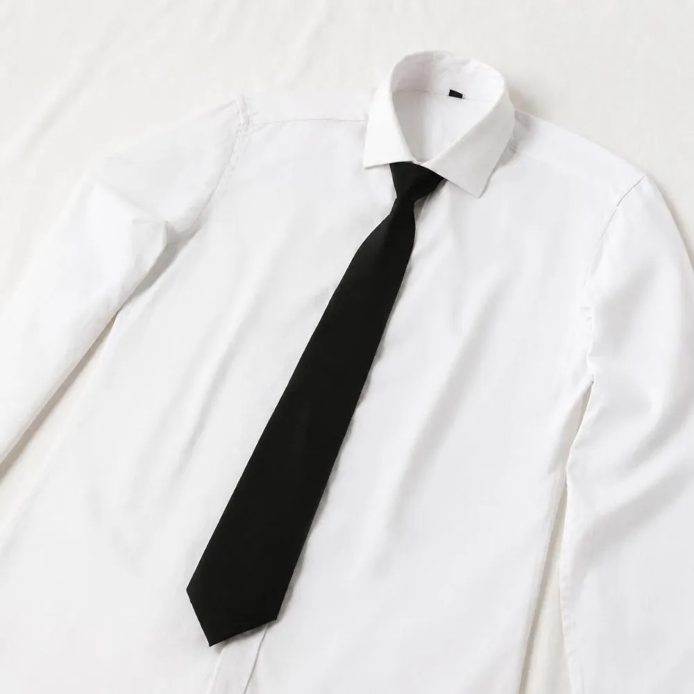 New Unisex Zipper Tie Clip on Matte Finish Suit Zipper Neckties Adjustable Solid Color Lazy Neck Ties For Men Women