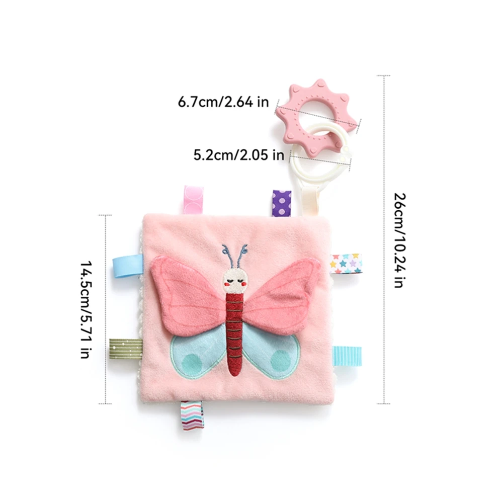3D Touch Feel High Contrast Cloth Book Soft Baby Books Sensory Early Learning Stroller Toys for Infant Toddler Toy 0-12 Months 6