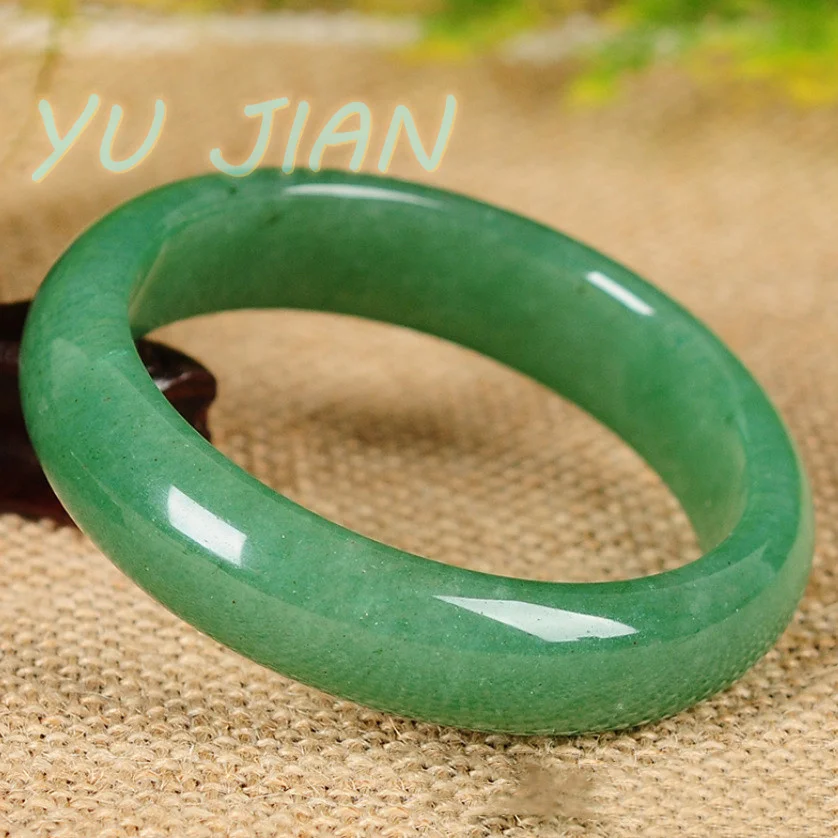 Natural Aventurine Jade Bangle Manufacturer Wholesale A Goods Jadeite Bracelet Women's Emerald Handring Exquisite Jewelry