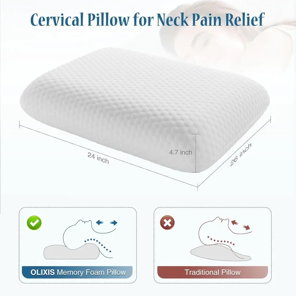 Queen Size Gel Cooling Pillows with Washable Cover, Ideal for Back and Side Sleepers, Breathable Mesh, White