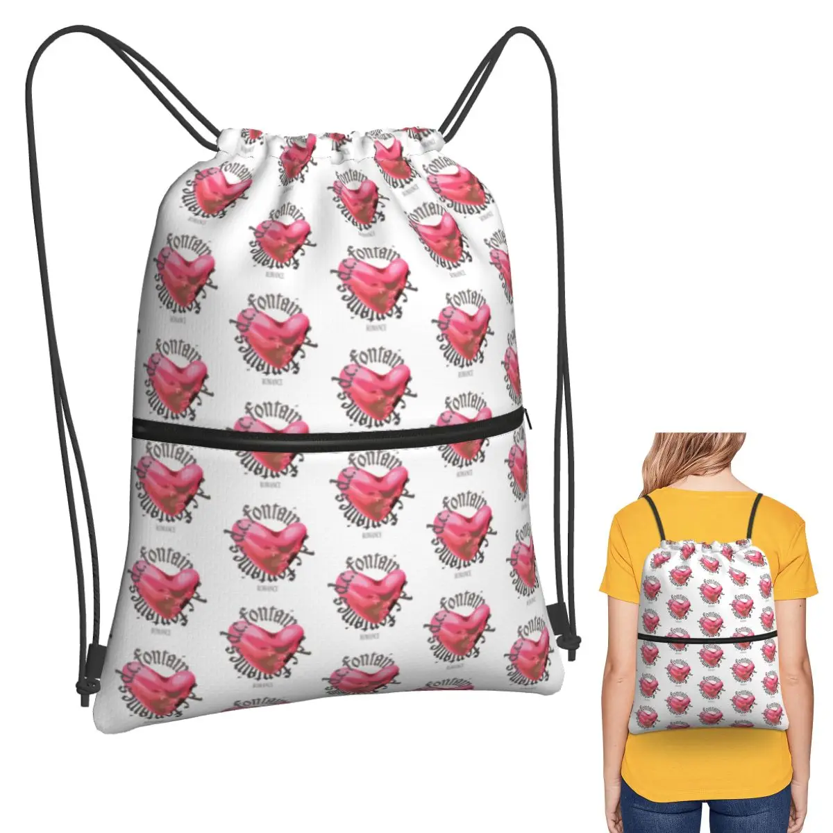 حقائب ظهر Fontaines DC Romance متعددة الوظائف محمولة برباط حقيبة تخزين حقائب كتب للسفر والمدرسة #1