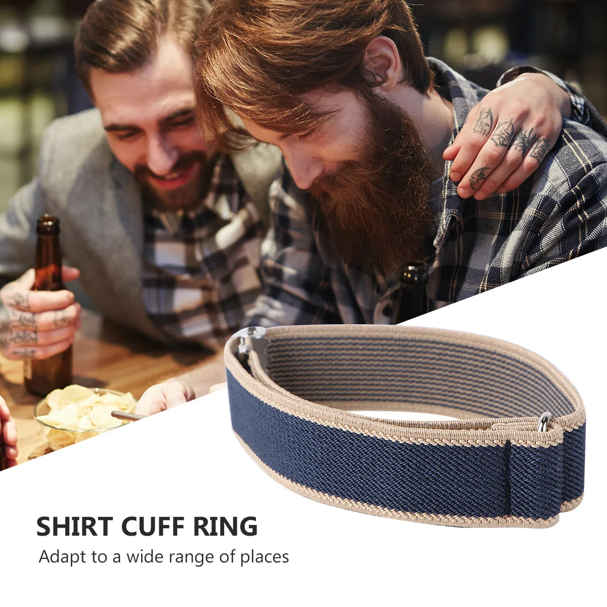 

1 Pair Elastic Armband Unisex Stretchy Sleeve Ring For Men Women Adjustable Polyester Silk Armlet Simple Bangle Hat Accessory