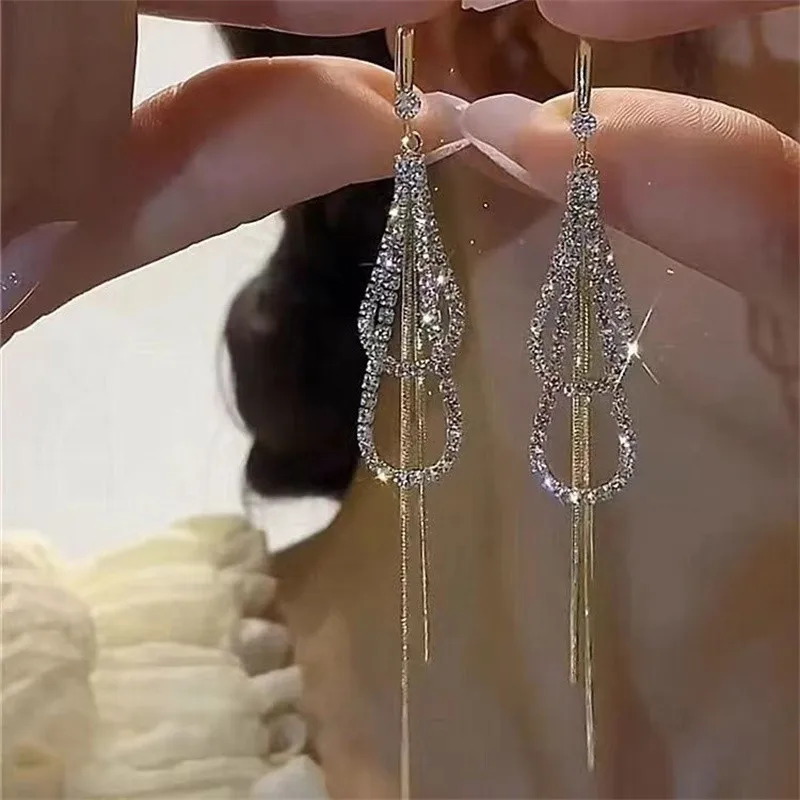 Women's Gold Plated Snowflake Dangle Earrings