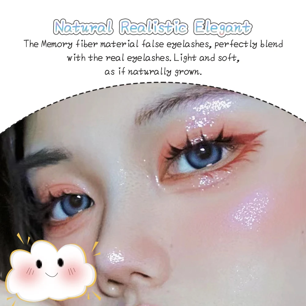 Yelix Cluster Manhua Lash Large Capacity Individual Lashes Mixed Tray DIY Lash Extensions Wispy Anime Lashes