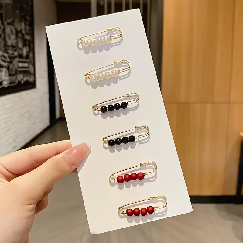 

3/6/10 шт. элегантные броши из искусственного жемчуга - легкий универсальный модный аксессуар для украшения или переработки одежды