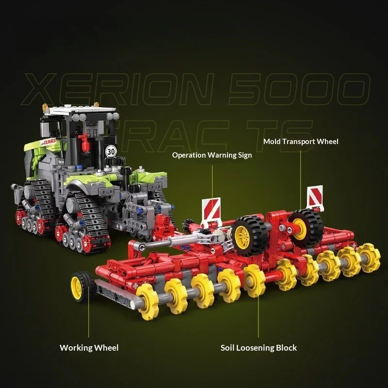 GSF 1336 шт. 1:32 знаменитый CLAAS город сельскохозяйственная машина строительный блок MOC кирпич дизайн грузовик кирпичи игрушки подарки для детей