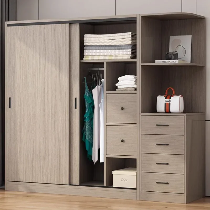 Moderno europeu guarda-roupa gavetas de armazenamento multifuncional guarda-roupa de madeira organizador do quarto armario para ropa móveis do quarto