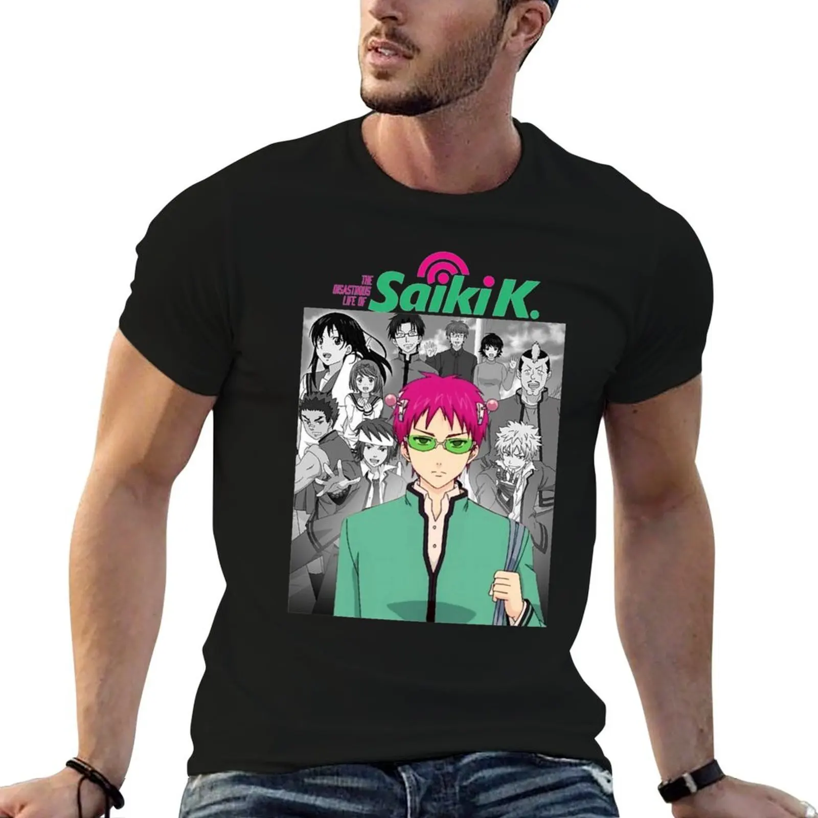 Saiki K Life T-Shirt clothes heavyweights t shirts for men pack