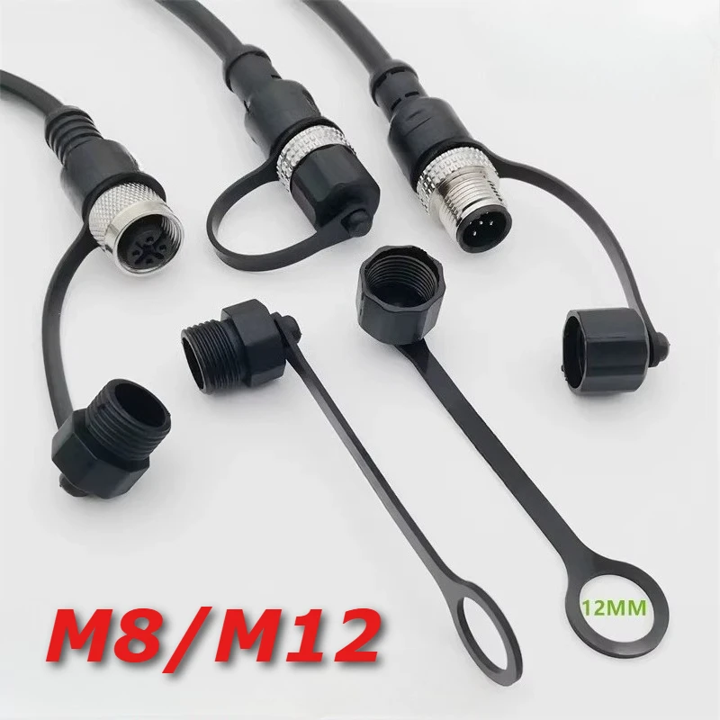 M12 M8 M16 Dust Cap Aviation Connector Plug Socket Waterproof Sealing Cover Sensor Anti-leakage Electric Shock Dustproof New