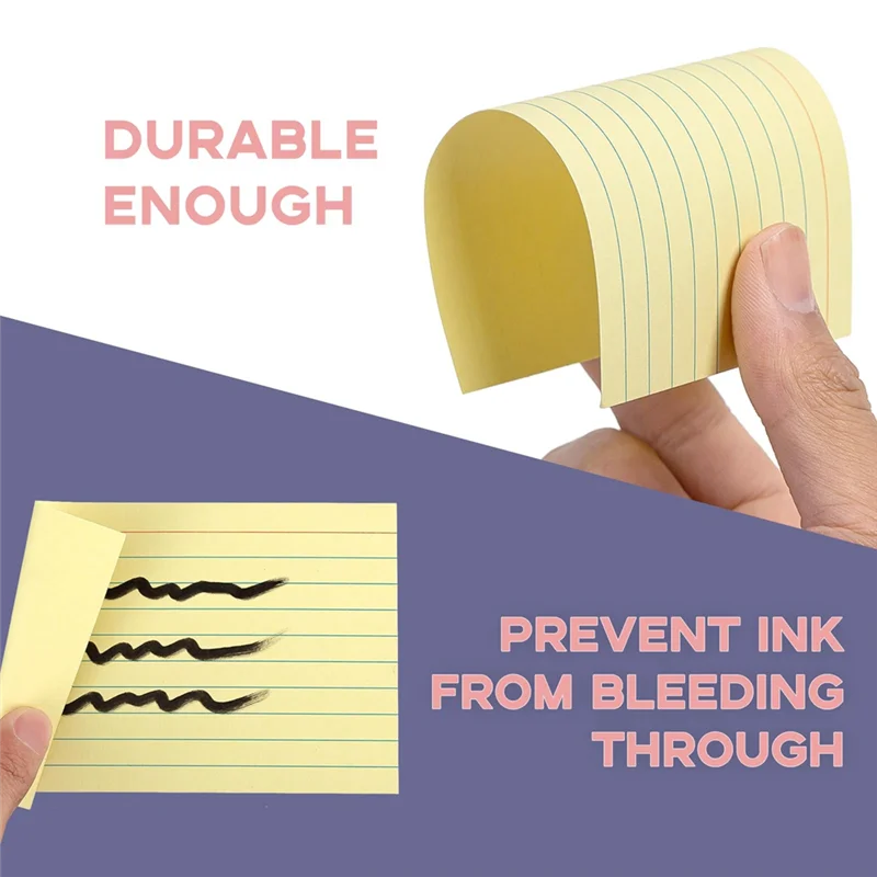 300 ورقة من بطاقات الفهرس الملونة مقاس 3 × 5 بوصة، بطاقات ملاحظات مبطنة مسطرة، بطاقات فلاش ملونة للدراسة، وتدوين الملاحظات، وقائمة المهام