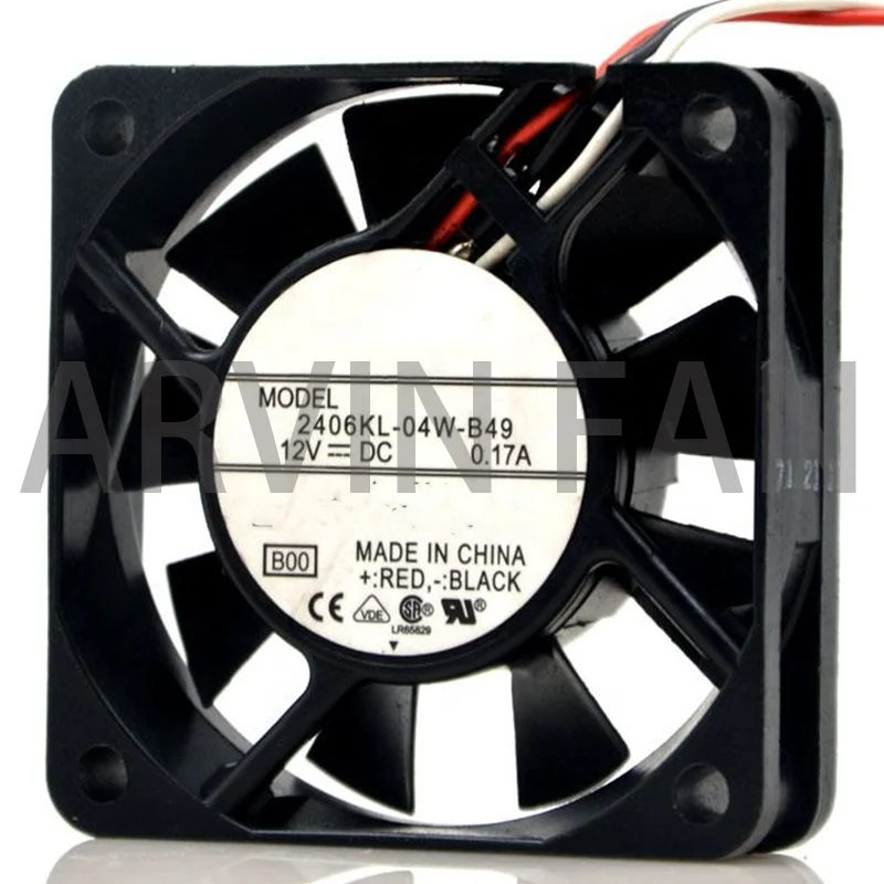 

2406kL-04W-B49 12V 0.17A 60 * 60 * 15MM 60mm Cooling Fan