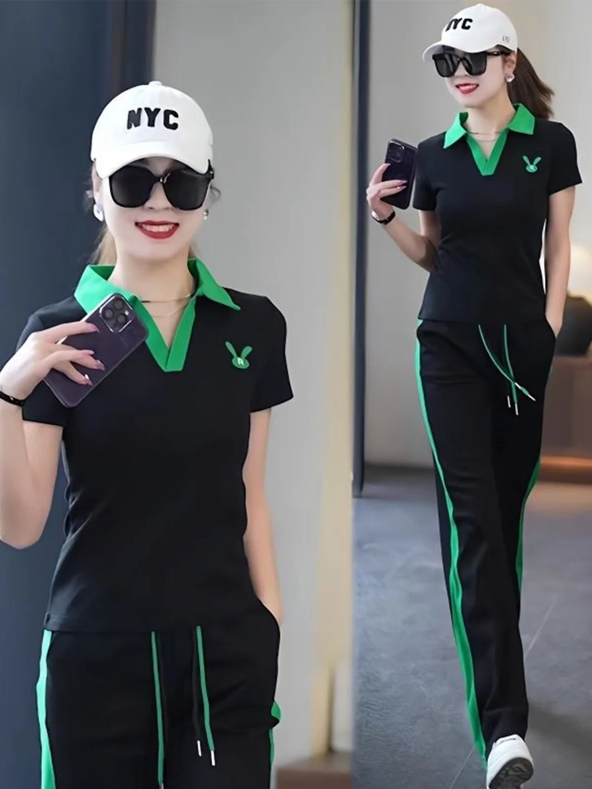 

Fashionable Sportswear Set for Women Casual Running Outfit Two-Piece Set Anti-Aging Trendy Style Summer New Arrival 2026