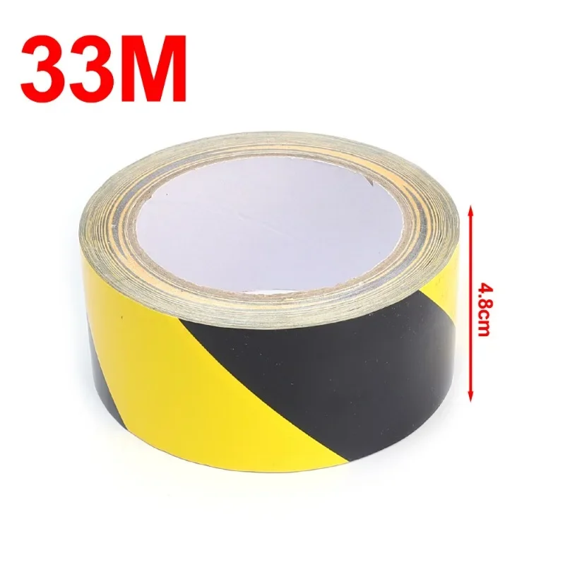 Yellow Black Warning Tape Marking  Safety Soft PVC Strong Adhesive Grip Tape for Factory Warehouse Stairs Car Warning Stickers