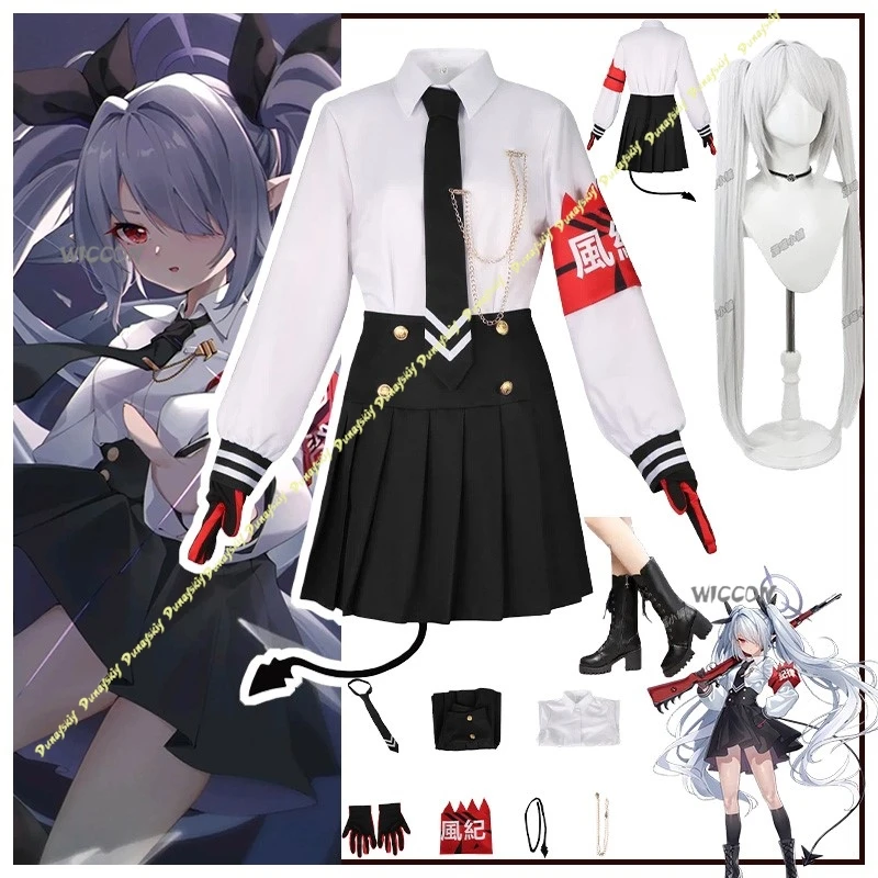 

Game Blue Archive Shiromi Iori Cosplay Costumes Girls Dress School Uniform Cool Tail Wig Shoes Accessories Christmas Halloween