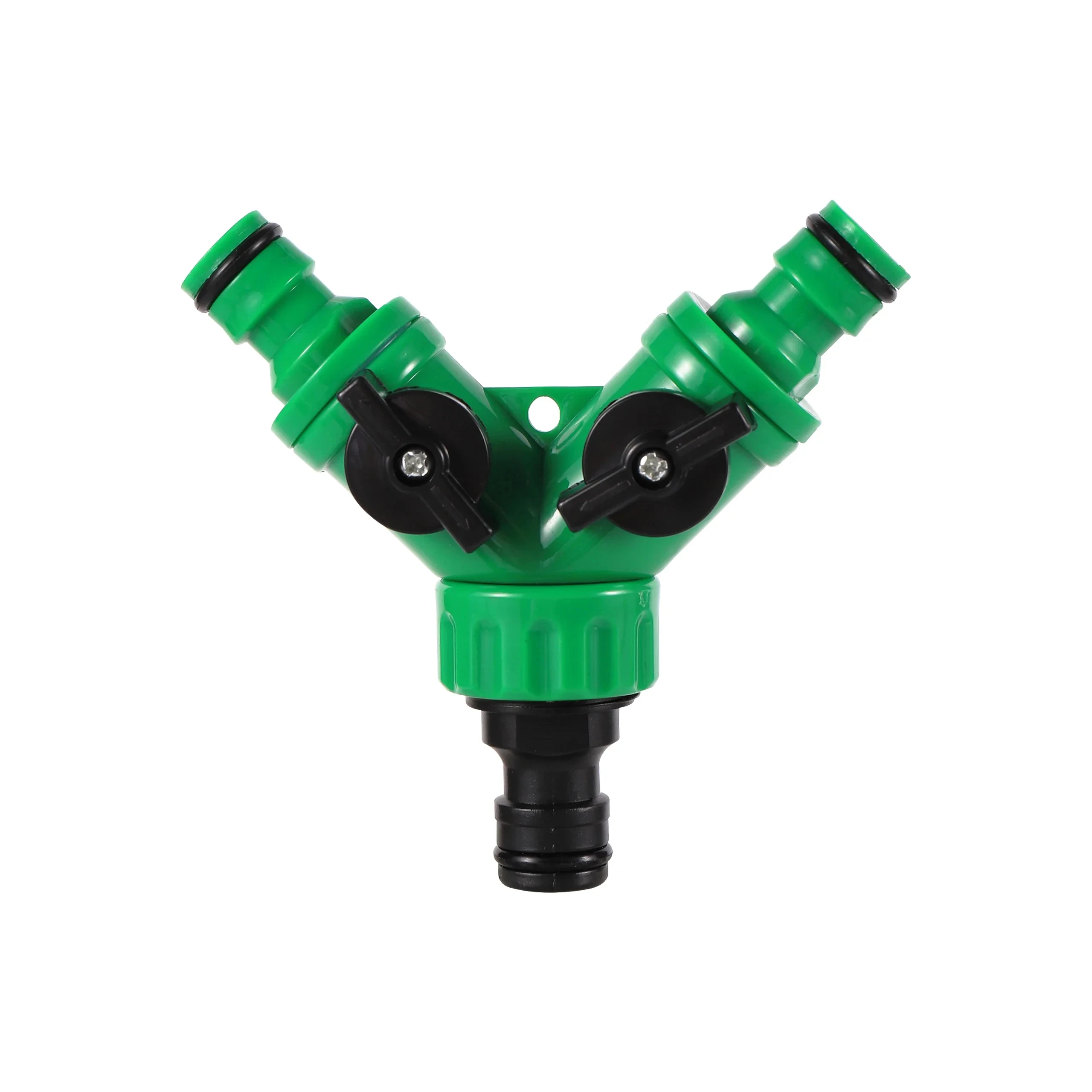 2 Way Garden Hose Splitter Garden Hose Connector with Faucet Watering Shut Off for Landscaping Flower Planting Irrigation