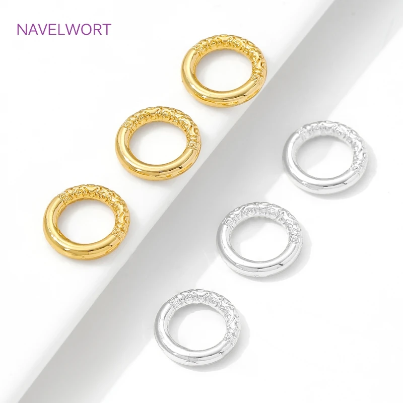 5/10pcs/lot 18K Gold Plated Round Circle Closed Rings Connectors,Brass Connector Rings For Jewelry,DIY Bracelet Making Supplies image 2