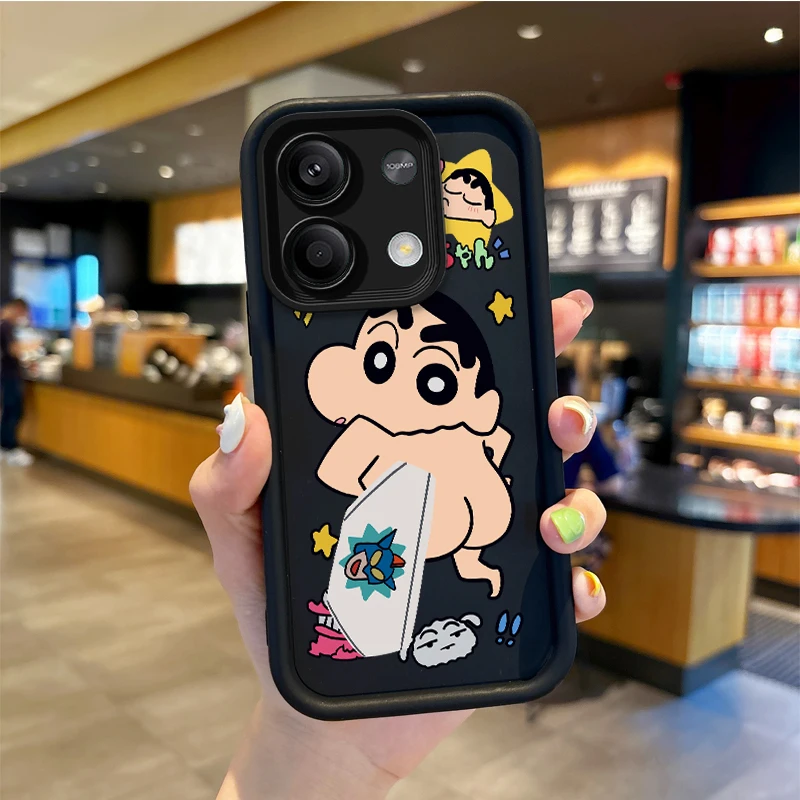 C-Crayon Shin-Chan Cartoon Phone Case For Redmi Note 13 12 Pro Plus 4G 5G Note 13 12 11 10 9 Pro 12C 10C 9C A2 A1 Silicone Cover