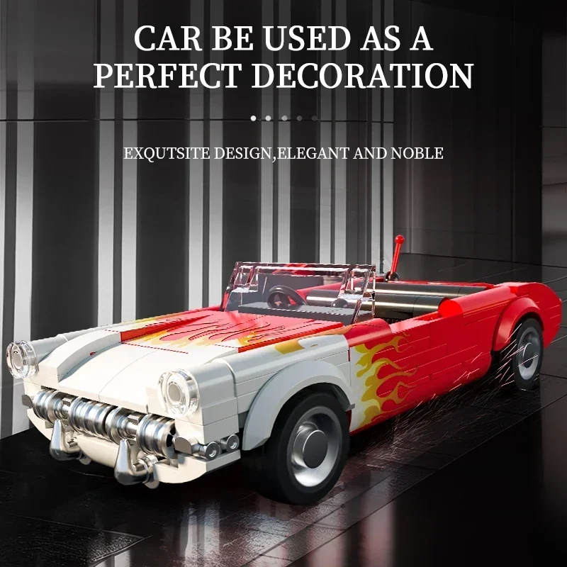 

250 шт., ретро C1, трансформируемый автомобиль, строительные блоки, пламя, классические модели автомобилей, автомобильные кирпичи, идея, настольный дисплей, детские игрушки «сделай сам», подарки