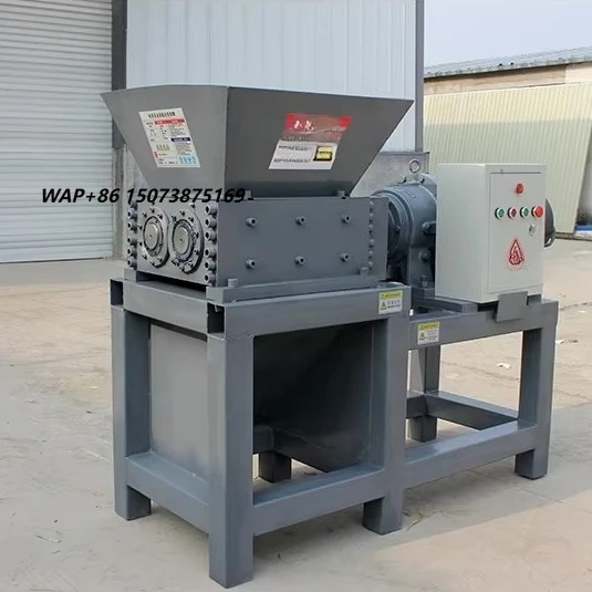 Small Multifunctional Shredder Machine with Gearbox and Motor for Plastic Pipe Crushing