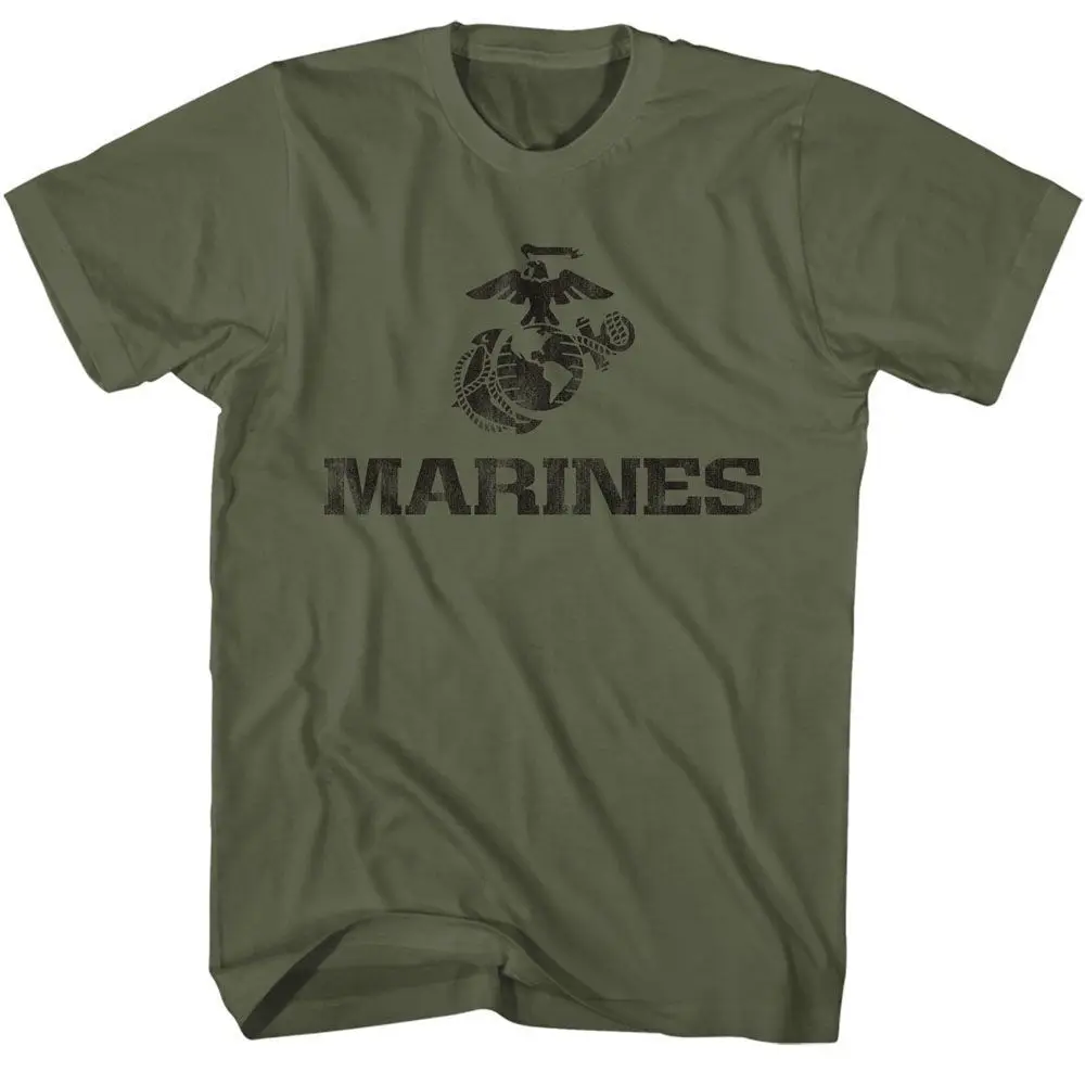 Marines Us Eagle Globe Adult T Shirt