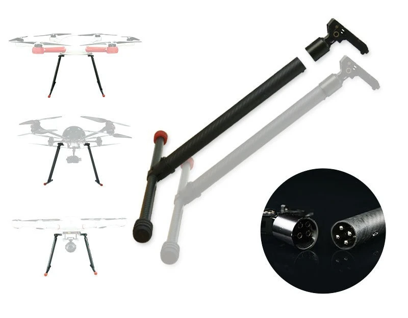UAV Electric Landing Gear Carbon Fiber Quick Removal Tripod Size Multi-axis/Quad/Six-axis Aircraft