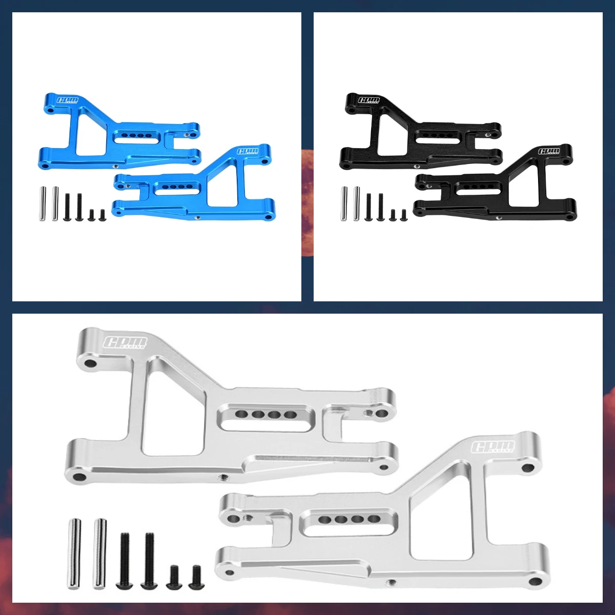 Brazos de suspensión inferiores delanteros de aleación GPM 7075 para TAMIYA 1/10 DT-04 RC Fighter Nxgen