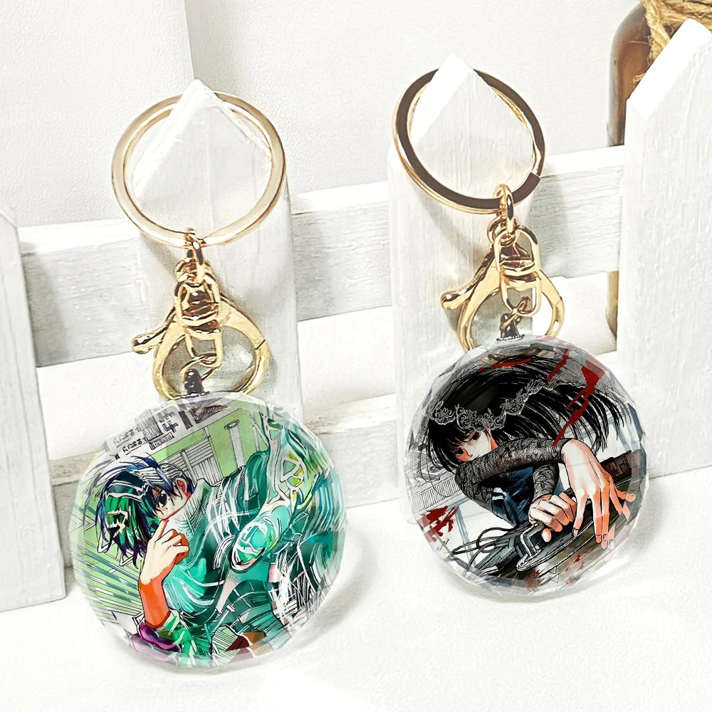 Anime Taro SAKAMOTO DAYS Asakura Shin Crystal Figure Keychain Pendant Ruu Shaotan Cosplay Charm Cartoon Keryring Christmas Gift