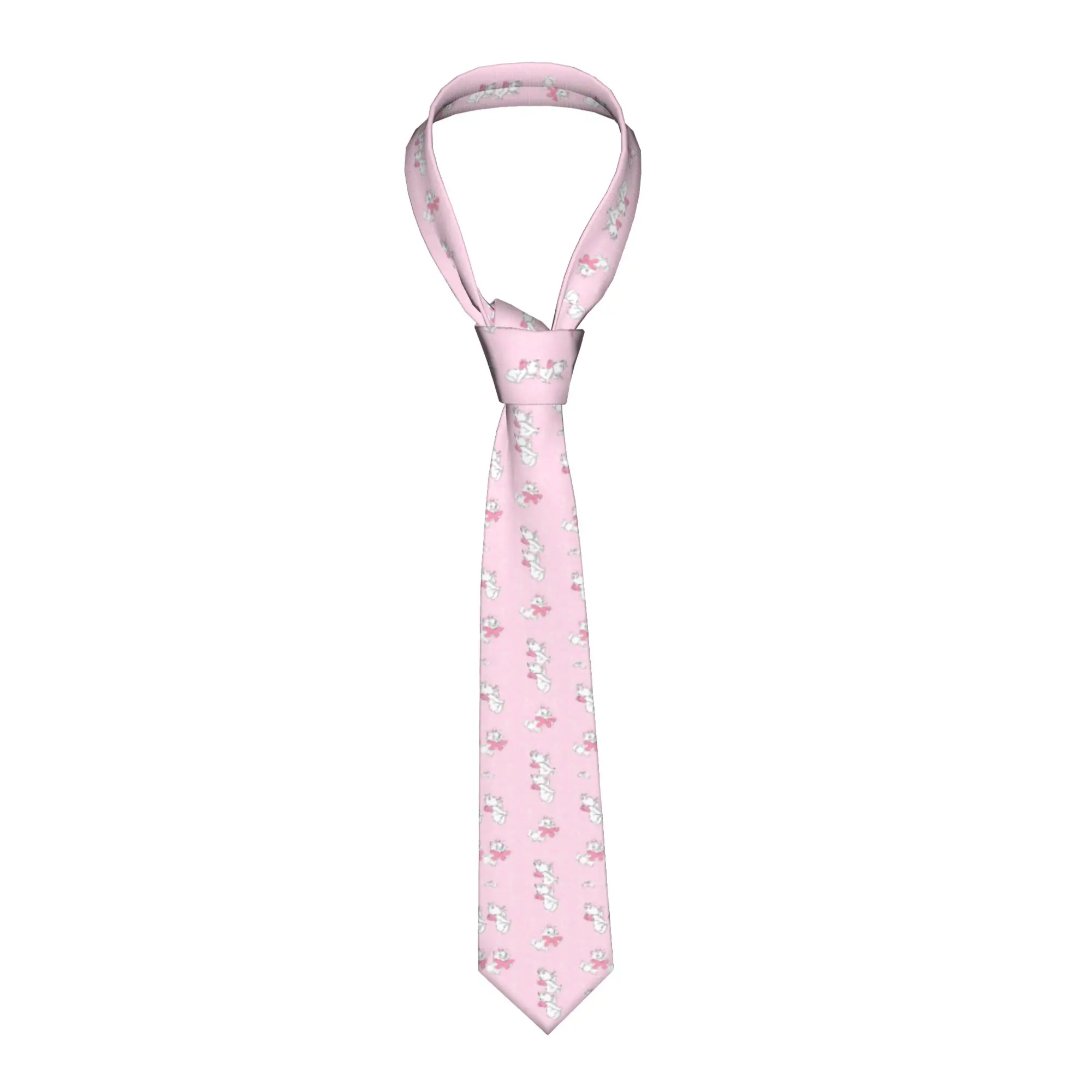 Neckties Aristocats Maries Cats Unisex Skinny 8 cm Narrow Neck Ties Cute Cartoon for Men Accessories Cravat Wedding Office