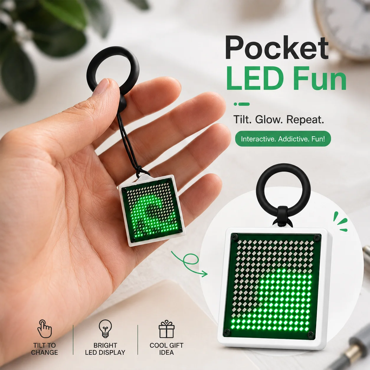 Cyber LED Fluid Simulation Lamp Shake Activated Vibration Triggered Light 3 Modes Desktop Ambient Decor Portable Pendant Gift