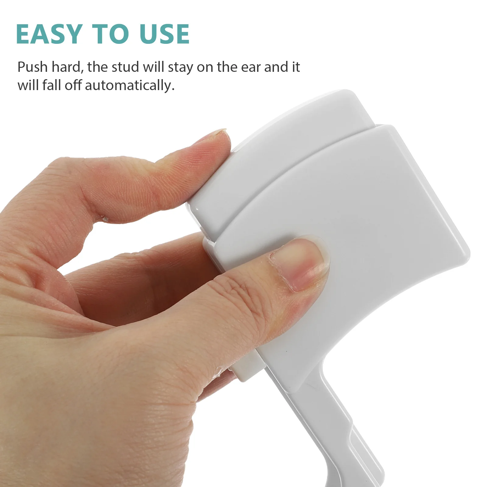 Oorpiercing Kit Tool Wit Wegwerp-ponsapparaat voor huishoudelijke en speciale winkels Snelle, veilige, eenvoudige bediening