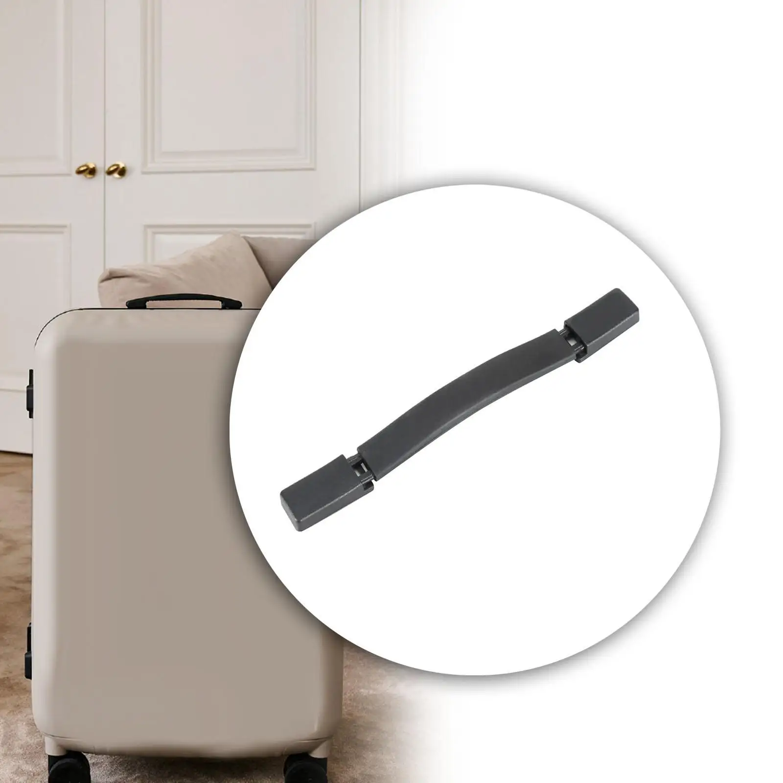 

Replacement Luggage Handle Strap Grip without Screws Black Color Wear Resistant Portable Accessories Length 23.8cm