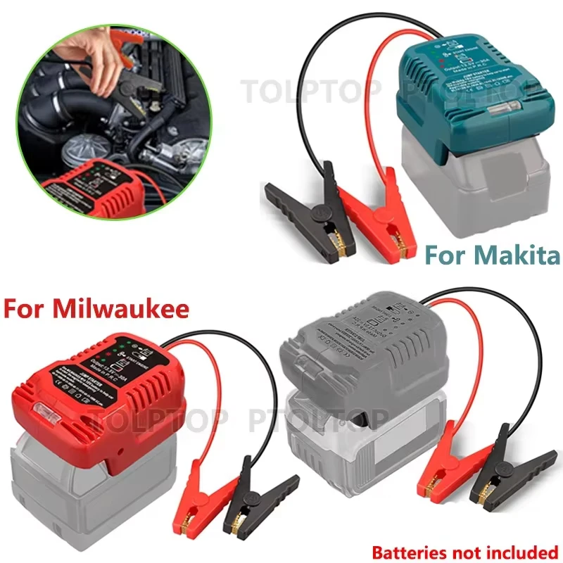 

11AWG Jumper Cables Car Accessories Replacement For Dewalt/Makita/Milwaukee 18V Battery Jump Starting Car Using Tool Battery