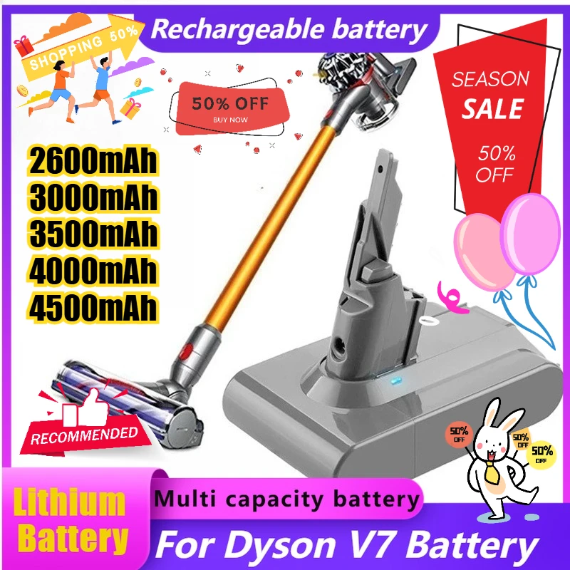 

For Dyson V7 Battery 21.6V Vacuum Cleaner Accessories, Robot Vacuum Cleaner Lithium Battery Backup Power Supply