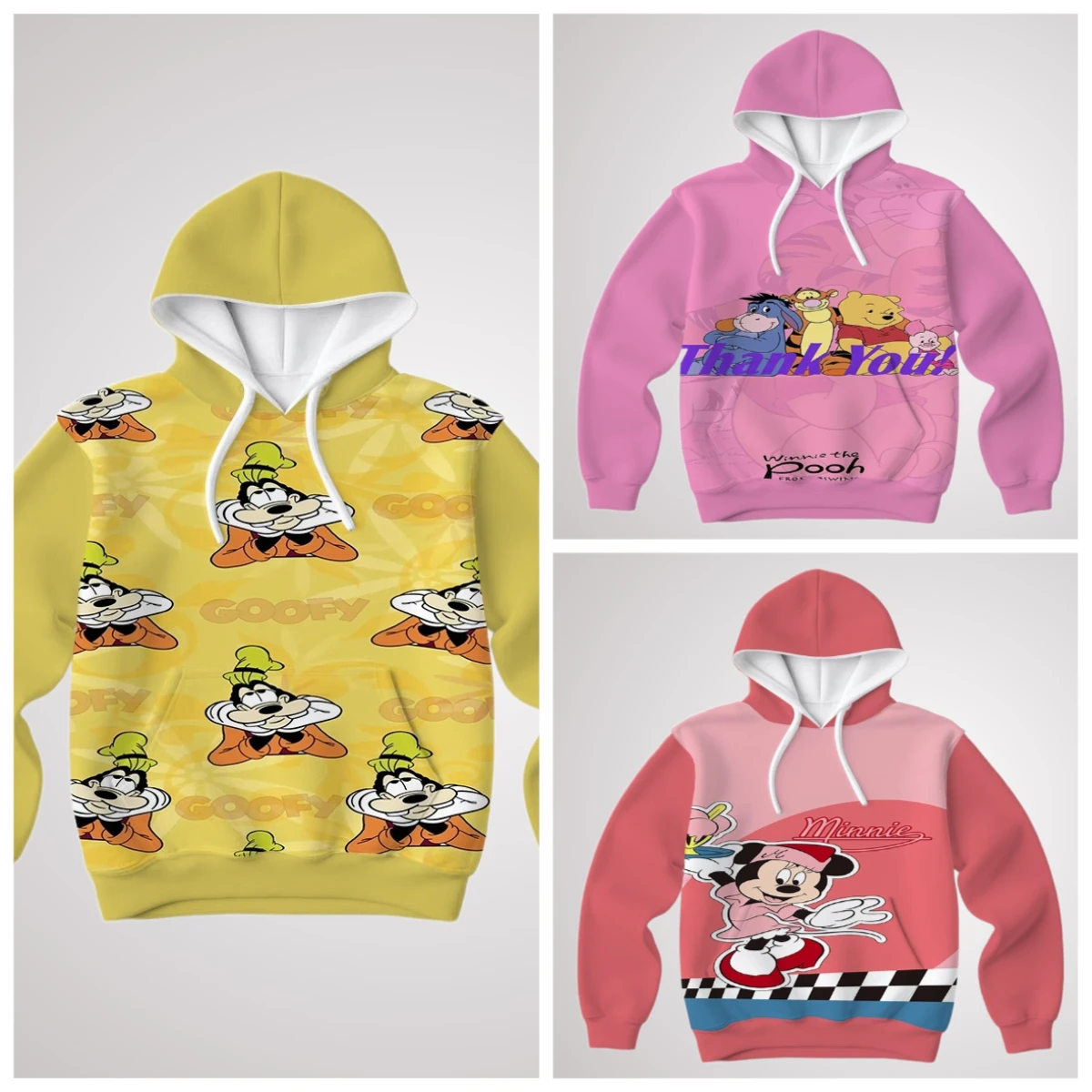 

New 25/26 The Latest Cartoon Disney Elements Donald Duck Mickey Mouse Hoodie Adult and Children's Tops Are The Same Style