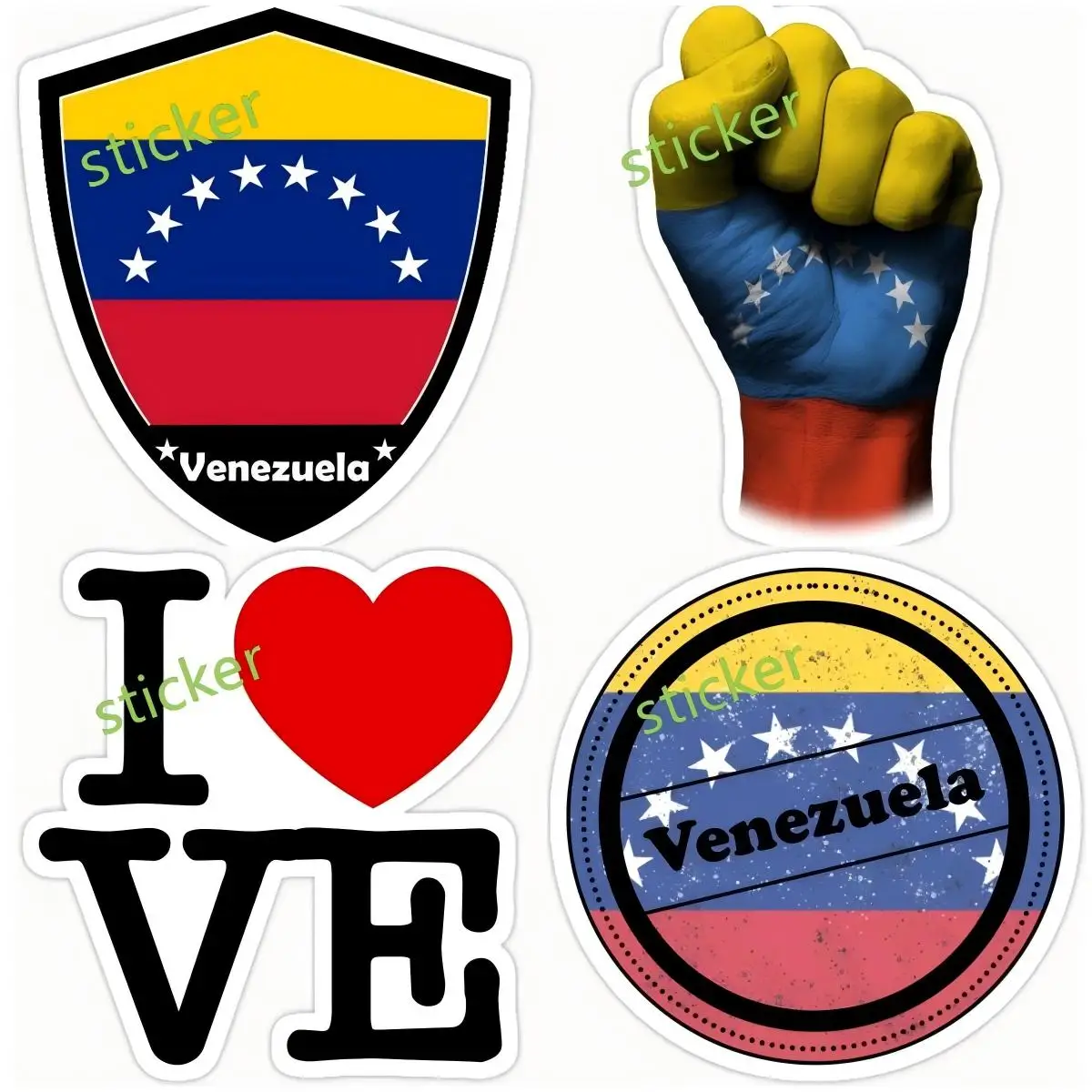 

Venezuela Flag Map Design Sticker Suv Fine Decal Decor Camper Laptop Phone Guitar Yacht Voiture Course Sunscreen Anime Accessori