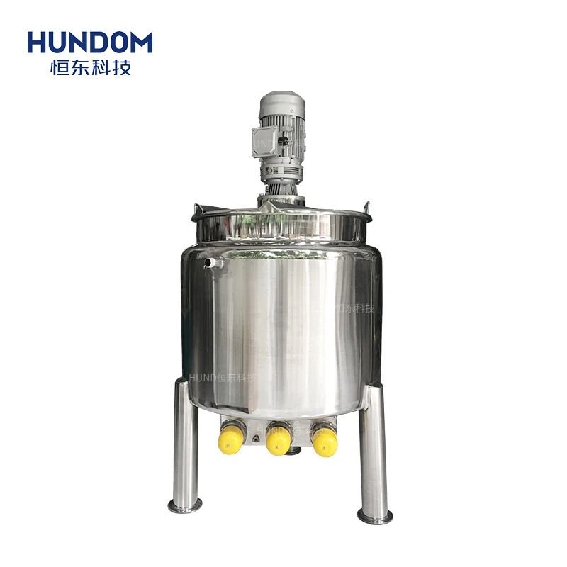 

100L 500L Stainless Steel Liquid Mixing tank with Agitator Electric Heating Mixing Vessel Stainless Steel Jacketed Mixing tank