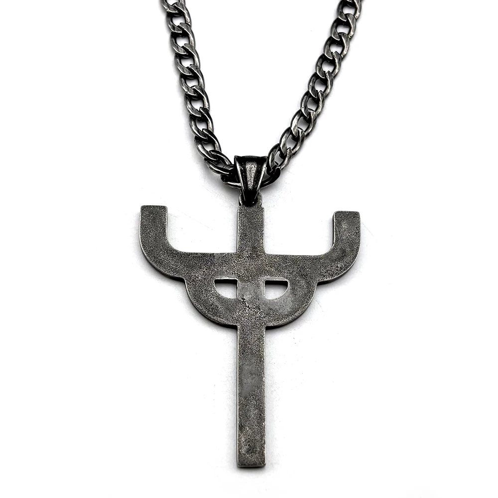 Gothic Judas Priest Stainless Steel Pendant Necklace Chain for Women Men Black Color Saint Chain Necklaces Amulet Jewelry Gift
