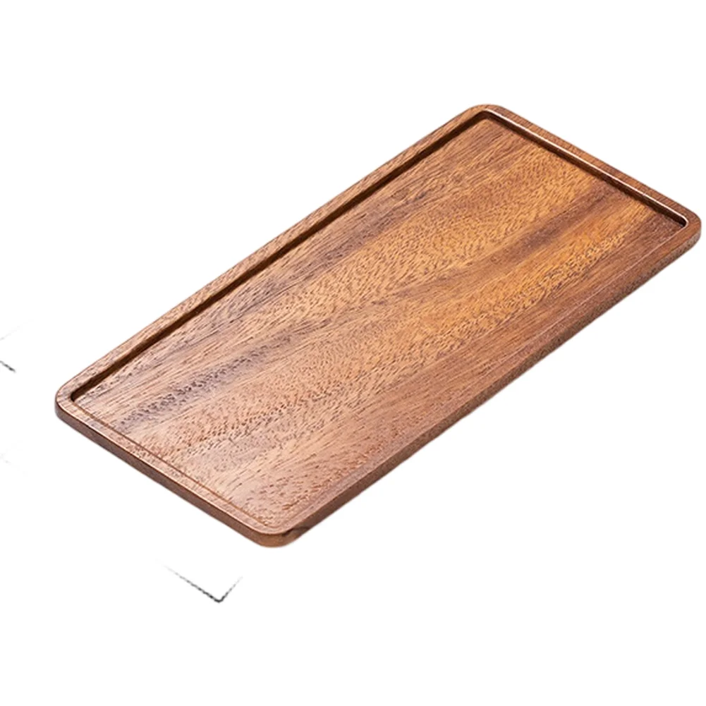 

Сервировочный поднос из грецкого орехового дерева с деревенскими зернами и гладкими закругленными углами, практичный для сервировки закусок и чая дома.