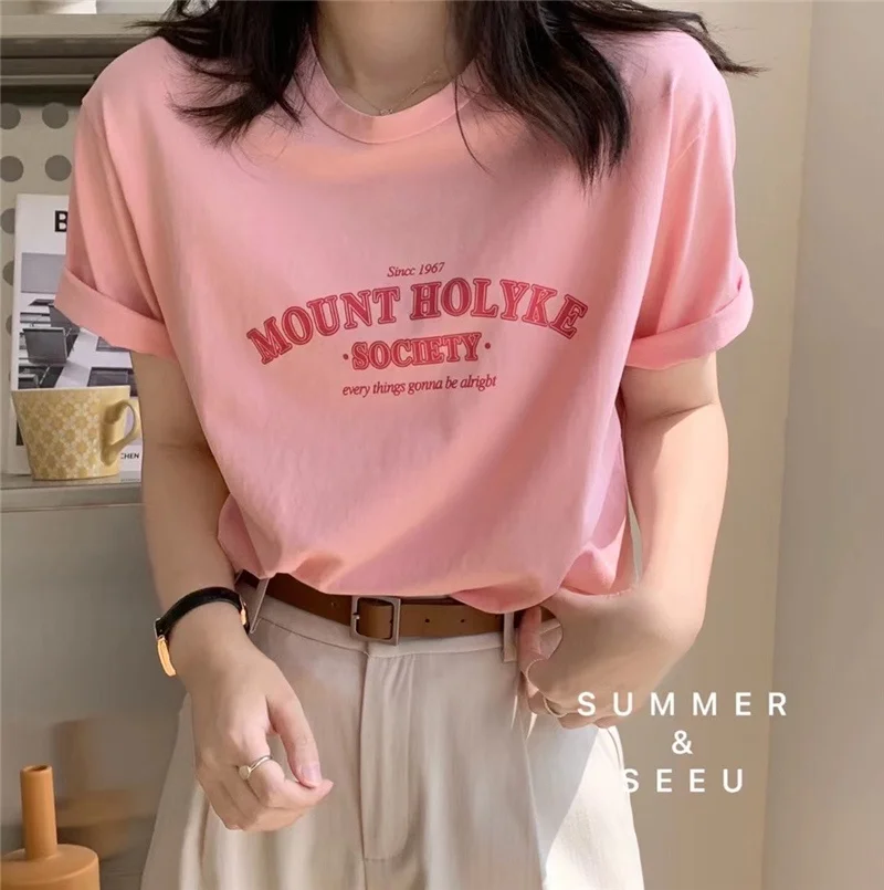 

Women's Oversize T-shirt Fat Girl Loose Short Sleeve Top Trendy Summer Clothing Fried Street Hong Kong Style Harajuku